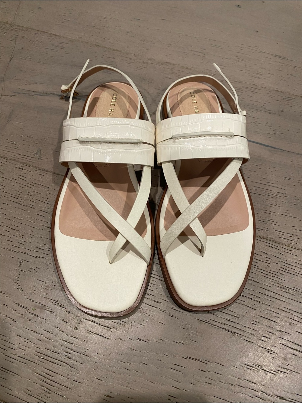 New, Cole Haan Go-To Estella Flat Leather Thong Sandal Women's, Sz 6.5